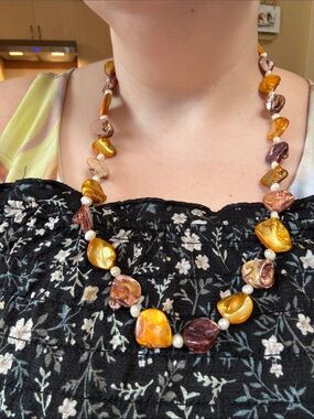 Freshwater Pearl& Shell Necklace